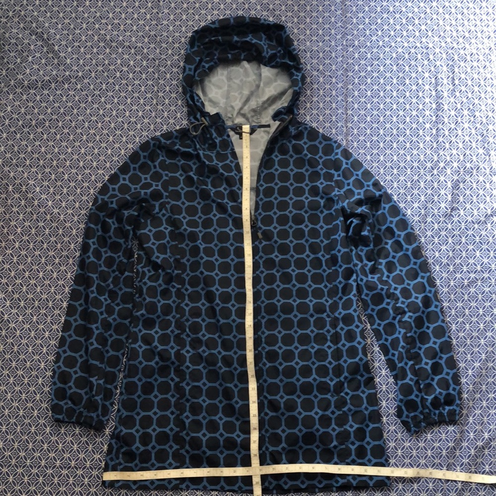 Lands’ End Packable Rain Jacket, Blue Pattern, Li… - image 7